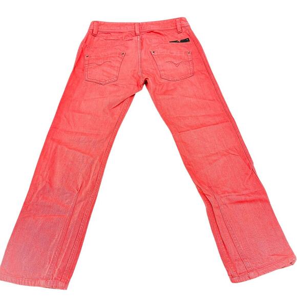 Diesel Darron Regular Slim Tapered Leg Denim Jeans Red Size 30 x 32 L - Picture 3 of 10